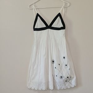 To The Max Pleated Embroidered Dress